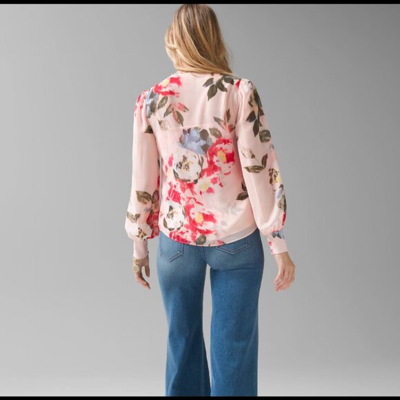 White House Black Market 2-in-1 Floral Top - Picture 3 of 11